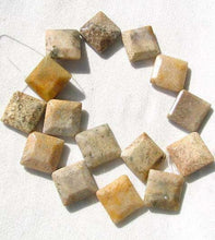 Load image into Gallery viewer, 2 Designer Fossilized Coral Unique Square Beads 008933 - PremiumBead Alternate Image 3