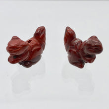 Load image into Gallery viewer, Charming Carved Brecciated Jasper Squirrel Figurine | 22x15x10mm | Dark Red