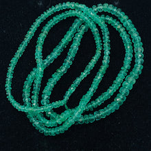 Load image into Gallery viewer, Emerald Graduated Faceted 17" Strand Rondell | 2-3 mm | Green | 300 Beads |