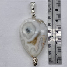 Load image into Gallery viewer, Ocean Jasper Sterling Silver Oval Pendant | 2" Long | White | 1 Pendant |