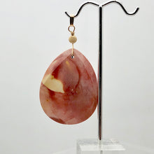 Load image into Gallery viewer, Mookaite Faceted Teardrop 14K Gold Filled Pendant | 2 1/2" Long | Pink White |