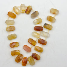 Load image into Gallery viewer, Premium! Faceted Natural Carnelian Agate 18x10x6mm Rectangular Bead Strand - PremiumBead Alternate Image 3