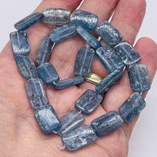 Load image into Gallery viewer, Chatoyant Blue Kyanite Rectangle Bead Strand 110653