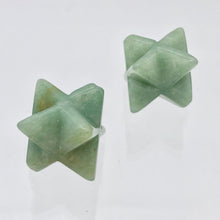 Load image into Gallery viewer, Kabbalah 2 Aventurine Merkabah Star Beads | 25x15x15mm | Green - PremiumBead Alternate Image 8