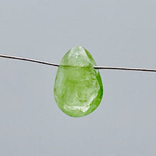 Load image into Gallery viewer, Garnet Grossular Flat Faceted Briolette Pendant Bead| 9x6x3mm (1.3ct) |Green | 1