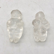 Load image into Gallery viewer, FERTILE! Carved Quartz Goddess of Willendorf Figurine | 20x10x9mm | Clear - PremiumBead Alternate Image 7