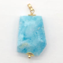 Load image into Gallery viewer, Hemimorphite 14K Gold Filled Carved Pendant | 1 1/2" Long | Blue | 1 Pendant |