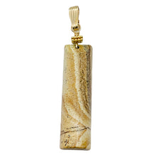 Load image into Gallery viewer, Picture Jasper 14K Gold Filled Drop/Dangle Pendant | 2 1/2" Long | Brown.Orange|