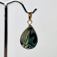 Load image into Gallery viewer, Abalone 14K Gold Filled Drop Pendant | 1" Long | Blue |