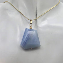 Load image into Gallery viewer, Blue Chalcedony 14K Gold Filled Faceted Crystal Pendant| 1 5/8" Long| Lavender |