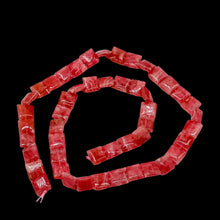 Load image into Gallery viewer, Natural Rhodochrosite 8mm Square Coin Bead Strand