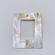 Load image into Gallery viewer, 1 Mother of Pearl Shell 50x39mm Picture Frame Focal Bead 8976