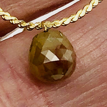 Load image into Gallery viewer, 3.43cts Bi-Color Diamond Briolette 18K Pendant 9679B