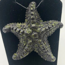 Load image into Gallery viewer, Peridot Jasper Hand Carved Starfish Pendant Bead | 58x57x12mm | Green/Grey - PremiumBead Alternate Image 3