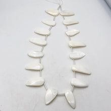 Load image into Gallery viewer, Mother of Pearl Pendant Beads |28x12x5-35x16x4.5mm | White | Pendant | 2 bds | | 28x12x5-35x16x4.5mm | White |  Bead(s) - PremiumBead Alternate Image 6