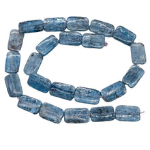 Load image into Gallery viewer, Chatoyant Blue Kyanite Rectangle Bead Strand 110653