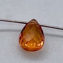 Load image into Gallery viewer, Sapphire, Faceted Padparadscha .47ct Briolette | 5x3.5mm | Orange | 1 Bead |