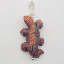 Load image into Gallery viewer, Brecciated Jasper Lizard Sterling Silver Pendant | 1 1/4" Long |