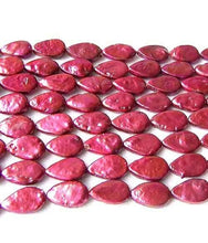 Load image into Gallery viewer, 3 Raspberry FW Teardrop Coin Pearls 008892 - PremiumBead Alternate Image 2