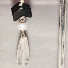 Load image into Gallery viewer, Hematite Pearl Quartz and Silver Earrings 310657 - PremiumBead Alternate Image 2