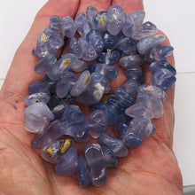 Load image into Gallery viewer, Oregon Holly Blue Chalcedony Agate 87 Grams Nugget Strand| 13x7 16x11 | 58 Bead|