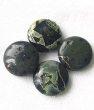 Load image into Gallery viewer, Focal Green Sediment Stone Coin 18mm Bead Strand 108722 - PremiumBead Alternate Image 3