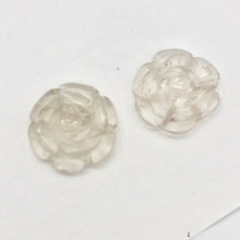 Load image into Gallery viewer, Bloomin' 2 Carved Clear Quartz Rose Flower Beads 009290QZ - PremiumBead Alternate Image 4