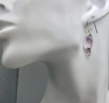 Load image into Gallery viewer, Enchanting Fluorite 15x10mm Bead Dangle Silver Earrings! | 1 3/8" Long |