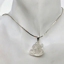 Load image into Gallery viewer, Ribbit! Natural Quartz Frog Solid Sterling Silver Pendant 509266QZS