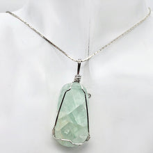 Load image into Gallery viewer, 17 Gram Green Fluorite Silver Wire-Wrapped Pendant | 2" Long |