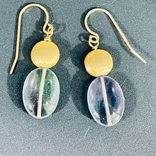 Load image into Gallery viewer, Fluorite 14K Gold Filled Drop/Dangle | 1 1/2" Long | Blue/Purple | 1 Earrings |