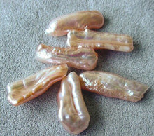 Load image into Gallery viewer, Rare Natural Peach Biwa Style FW Pearl Beads | 24x7.5-14x7mm | 2 Pearls |