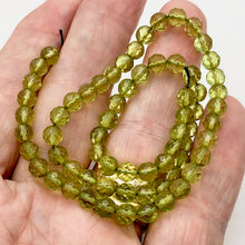 Load image into Gallery viewer, Amber Faceted Round Beads | 6mm | Green | 34 Bead(s)