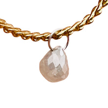 Load image into Gallery viewer, Diamond w/Loop .40 cts Teardrop | 4x3 mm | Green | 1 Pendant |