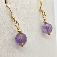 Load image into Gallery viewer, Royal Natural Amethyst 22K Gold Over Solid Sterling Earrings 310453C - PremiumBead Alternate Image 9
