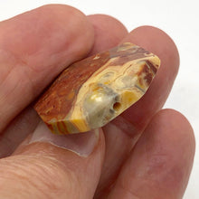 Load image into Gallery viewer, Crazy Lace Agate Carved Pendant Bead | 39x29x9mm | Red White |