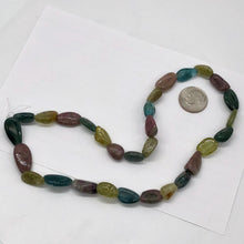 Load image into Gallery viewer, Tourmaline, Apatite Nugget Beads| 12x6mm | Green Blue Purple | 32 Bead Strand |