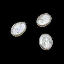 Load image into Gallery viewer, 3 Gorgeous Oval Freshwater Coin Pearls 3913