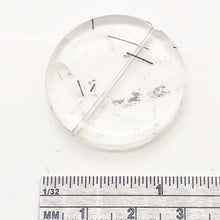 Load image into Gallery viewer, Tourmalated Clear Quartz Disc Pendant Bead | 30mm | 1 Bead |