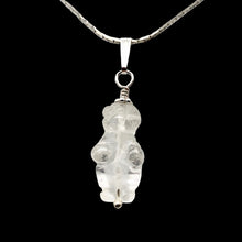 Load image into Gallery viewer, Quartz Goddess of Willendorf Sterling Silver Pendant |1.38" Long | Clear |