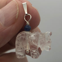 Load image into Gallery viewer, Quartz Elephant Pendant Necklace | Semi Precious Stone Jewelry | Silver Pendant - PremiumBead Alternate Image 4