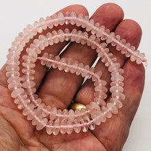 Load image into Gallery viewer, Rose Quartz 8" Strand Rondell | 8x4 mm | Pink |50 Beads |