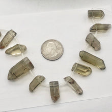 Load image into Gallery viewer, Semi-Precious Smokey Quartz, Crystal Briolette, 20x10x8-35x11x10mm, 16" strand - PremiumBead Alternate Image 9
