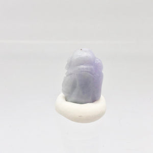 24.7cts Hand Carved Buddha Lavender Jade Pendant Bead | 21x14.5x9mm | Lavender - PremiumBead Alternate Image 5