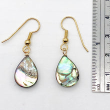 Load image into Gallery viewer, Abalone 14K Gold Filled Drop Earrings | 1 1/2" Long | Blue Silver |
