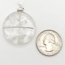 Load image into Gallery viewer, Tourmalated Quartz Beautiful Round Sterling Silver Pendant | 30mm | Disc |