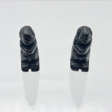 Load image into Gallery viewer, T-Rex Dinosaur 2 Carved Hematite Tyrannosaurus Rex Beads | 21x18x8mm | Graphite - PremiumBead Alternate Image 7