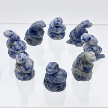 Load image into Gallery viewer, Slithering Charmer Carved Sodalite Snake Beads | 20.5x16x14mm | Blue/Grey - PremiumBead Alternate Image 10