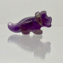 Load image into Gallery viewer, Purple Dinosaur Amethyst Triceratops Figurine/Worry | 22x12x7.5mm | Purple