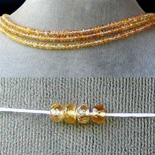 Load image into Gallery viewer, Natural 3.75x2.5mm Imperial Topaz Faceted Roundel Bead 54cts. Strand 106187 - PremiumBead Primary Image 1
